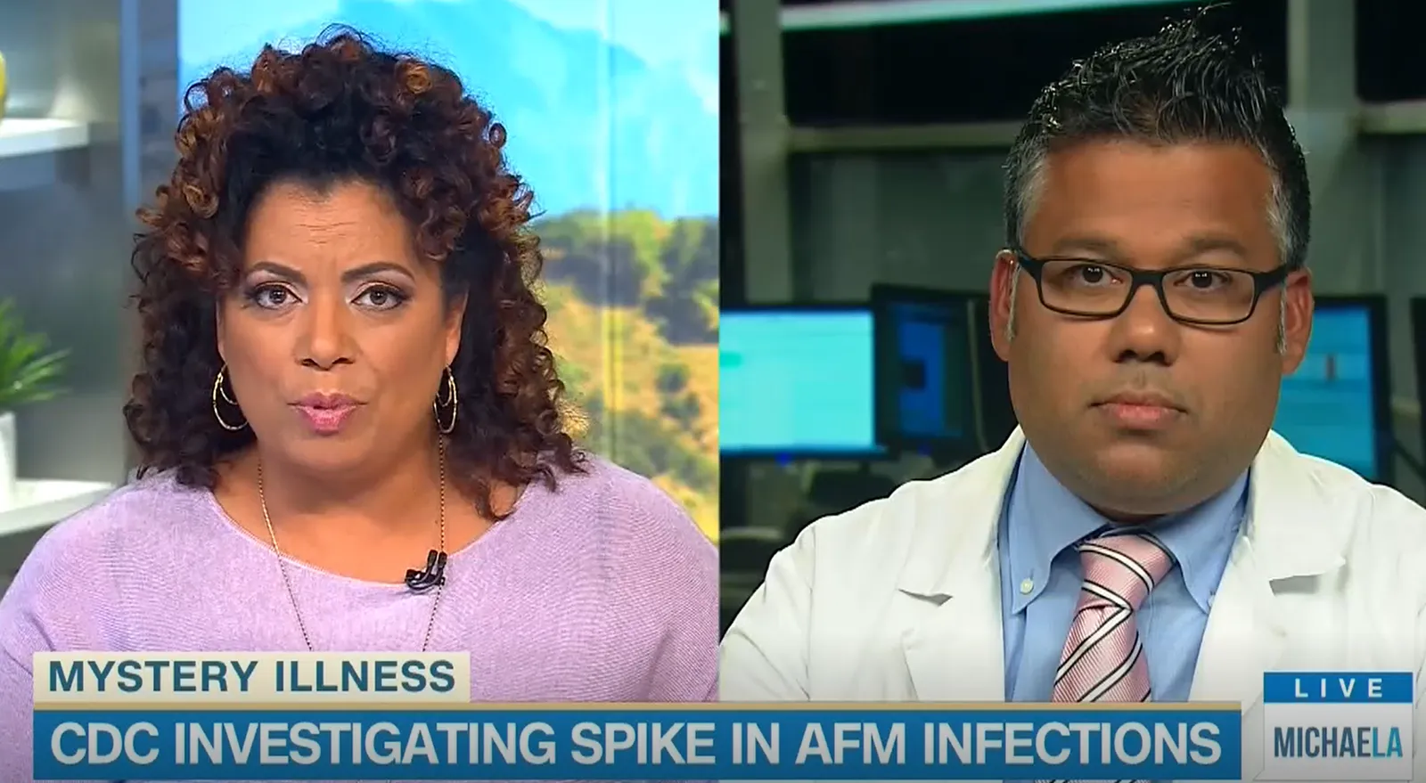 Dr. Mickey appearing as a medical expert on CNN